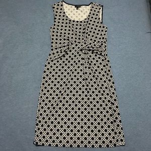 The Limited navy and white patterned dress